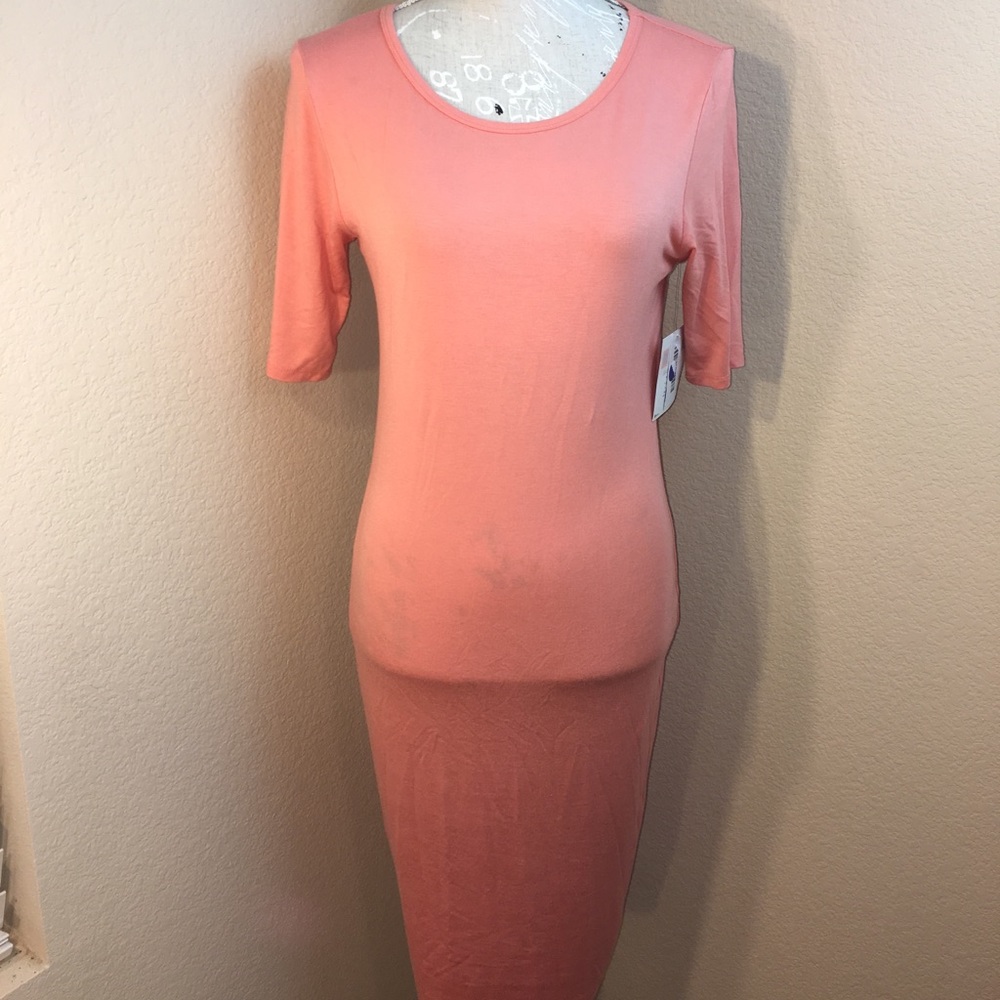 NWT Lularoe Julia Dress Peach Small